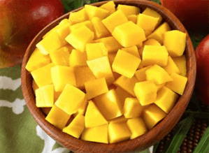 fresh cut mango