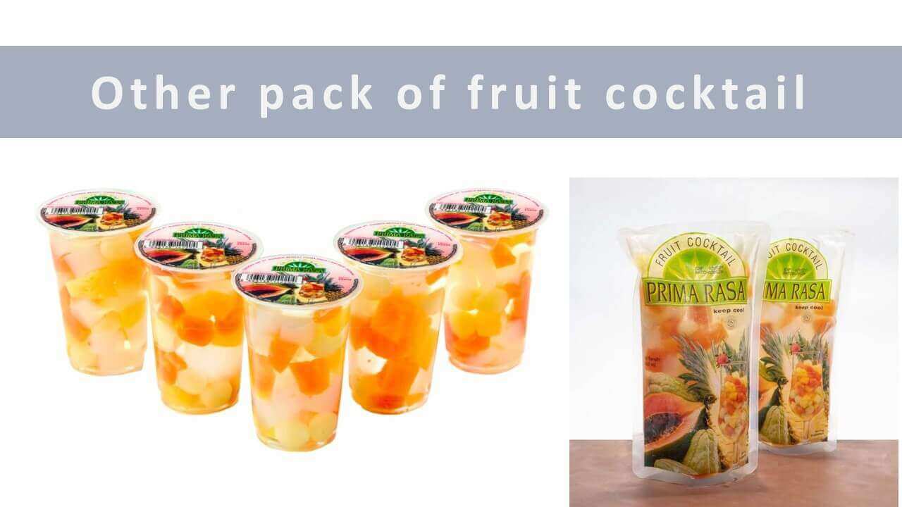 fruit cocktail in cup fruit cocktail in cup